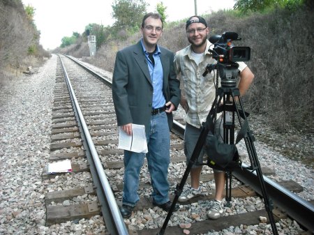 The cameraman, Josh Tallo, and I