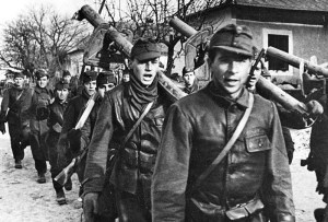 Hungarian soldiers with German panzerschrecks.