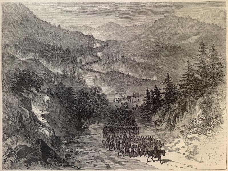 General Burnside's Army Occupying the Cumberland Gap Harper's Weekly, October 10, 1863,