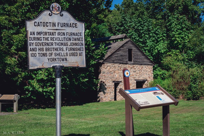 Catoctin Iron Furnace, 12698 Catoctin Furnace Road (U.S. Route 15) in Cunningham Falls State Park in Thurmont, Frederick County, Maryland.