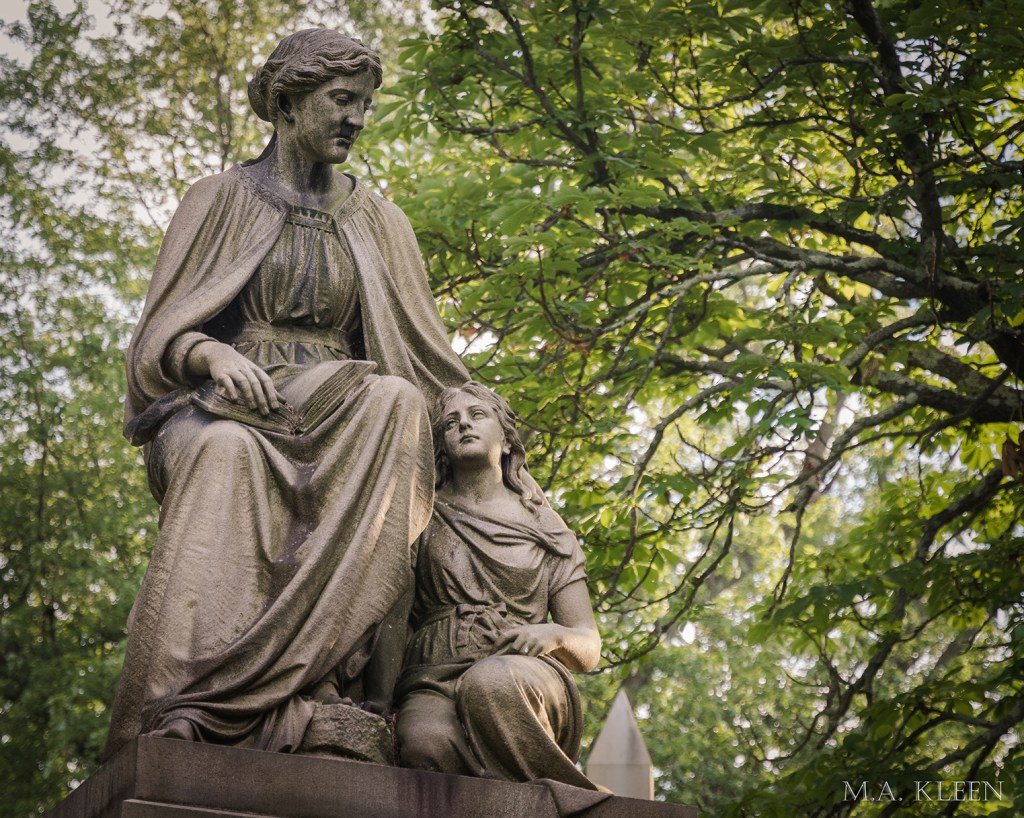 Monument to Florence C. Roberts Skinner (1857-1904), wife of William C. Skinner (1855–1922) in Cedar Hill Cemetery, 453 Fairfield Avenue in Hartford, Connecticut.