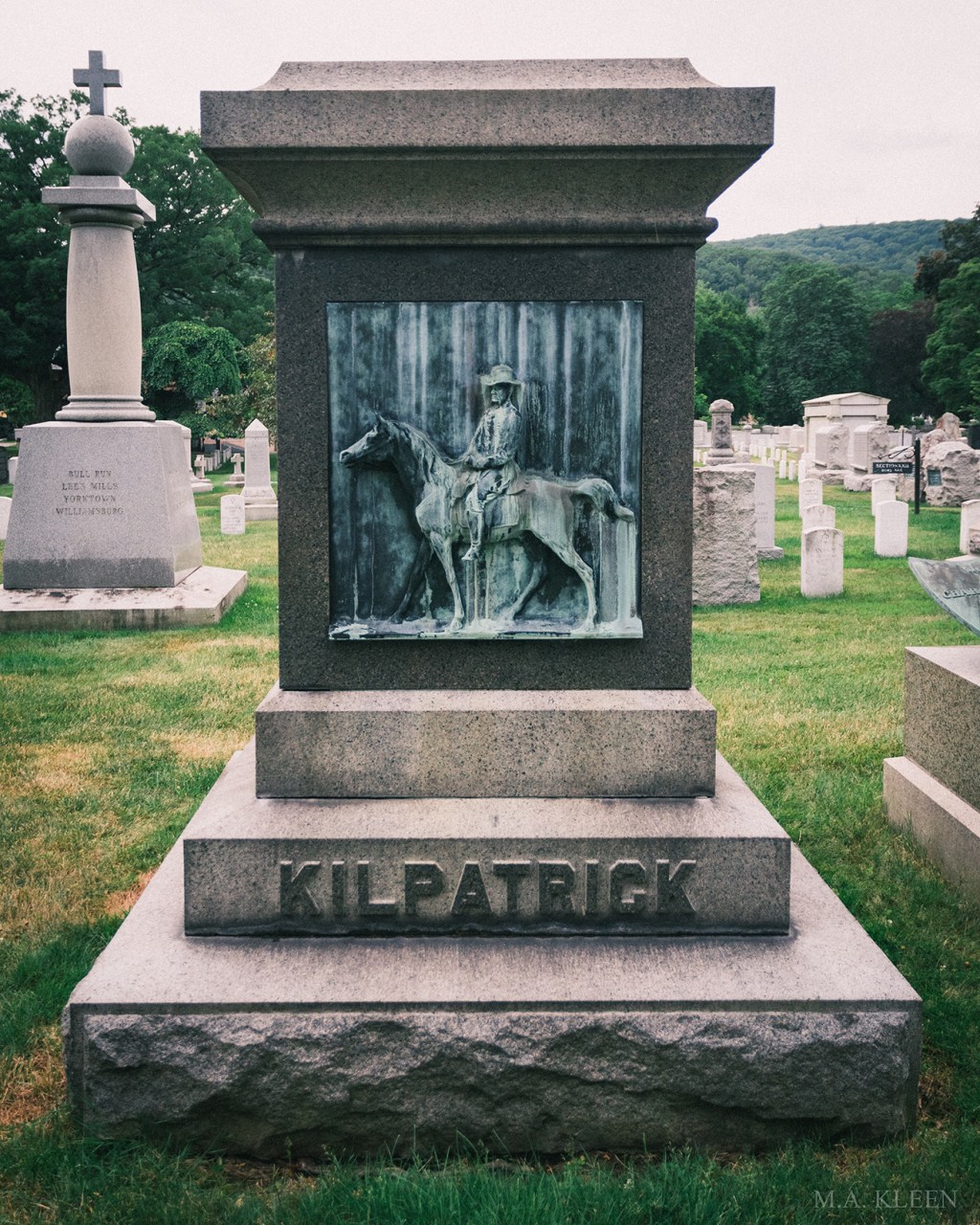 Monument to Maj. Gen. Hugh Judson Kilpatrick (1836-1881) in West Point Cemetery, 329 Washington Road, United States Military Academy at West Point, New York.