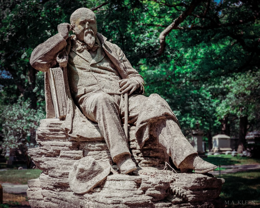 Monument to Leonard Wells Volk (1828-1895) in Rosehill Cemetery, 5800 Ravenswood Avenue in Chicago, Illinois.