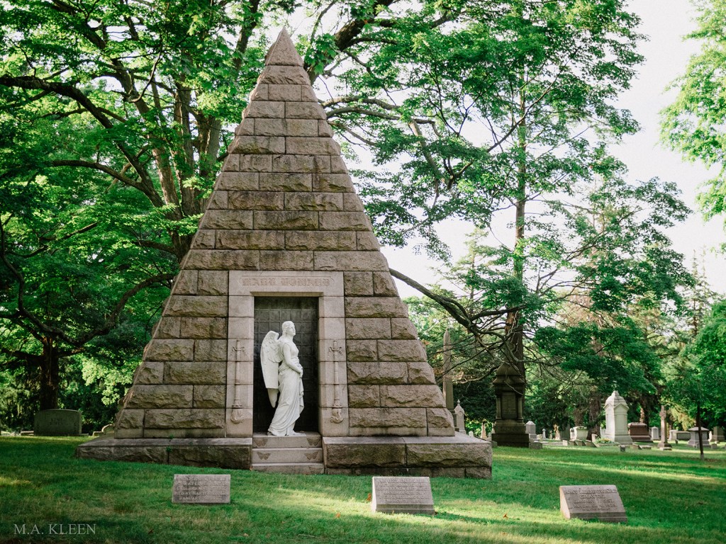 Howard Pyramid Mausoleum in Cedar Hill Cemetery, 453 Fairfield Avenue in Hartford, Connecticut.
