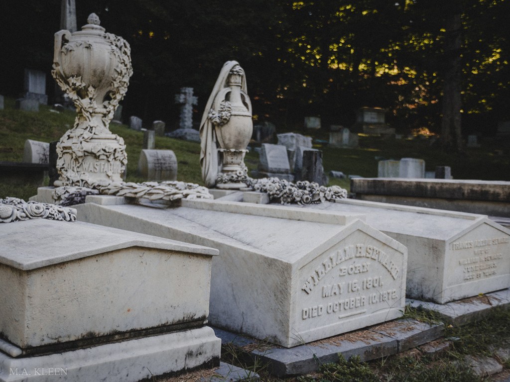 Monument to U.S. Secretary of State William H. Seward (1801-1872), his wife Frances Adeline Miller (1805-1865), and their family in Fort Hill Cemetery, 19 Fort Street in Auburn, Cayuga County, New York.