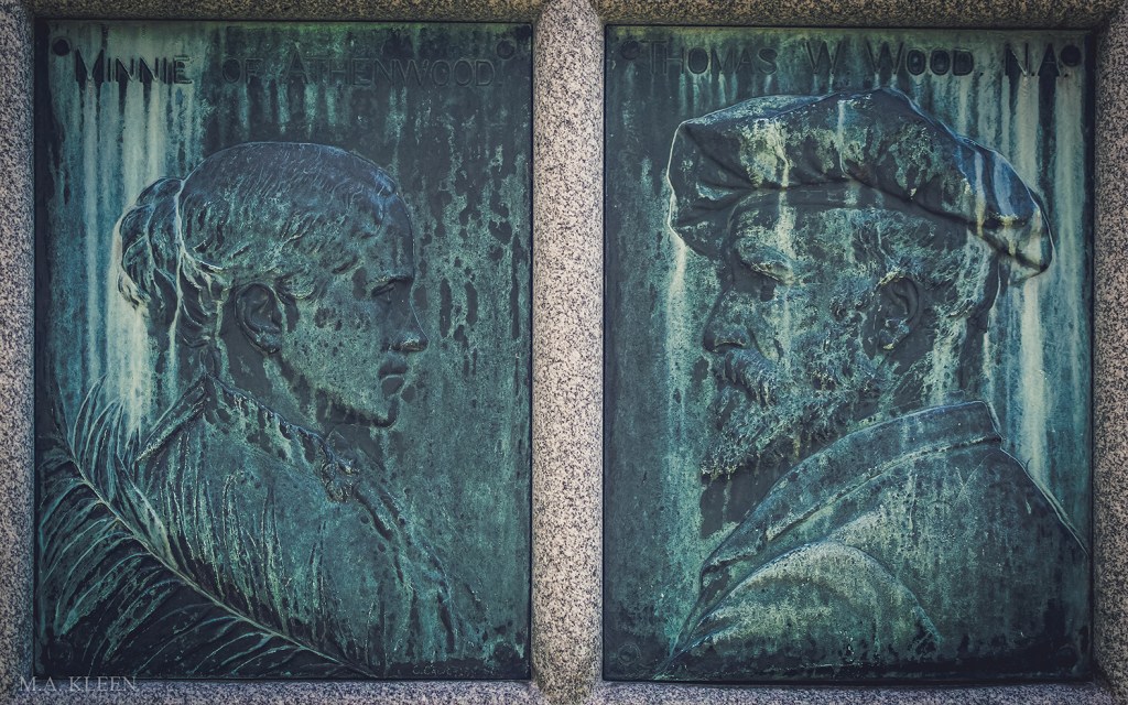 Relief image of Thomas Waterman Wood in Green Mount Cemetery at 250 State Street (U.S. Route 2) in Montpelier, Washington County, Vermont