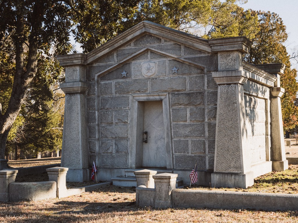 Mausoleum for Maj. Gen. William Mahone (1826-1895) in Blandford Cemetery, 319 South Crater Road in Petersburg, Virginia.