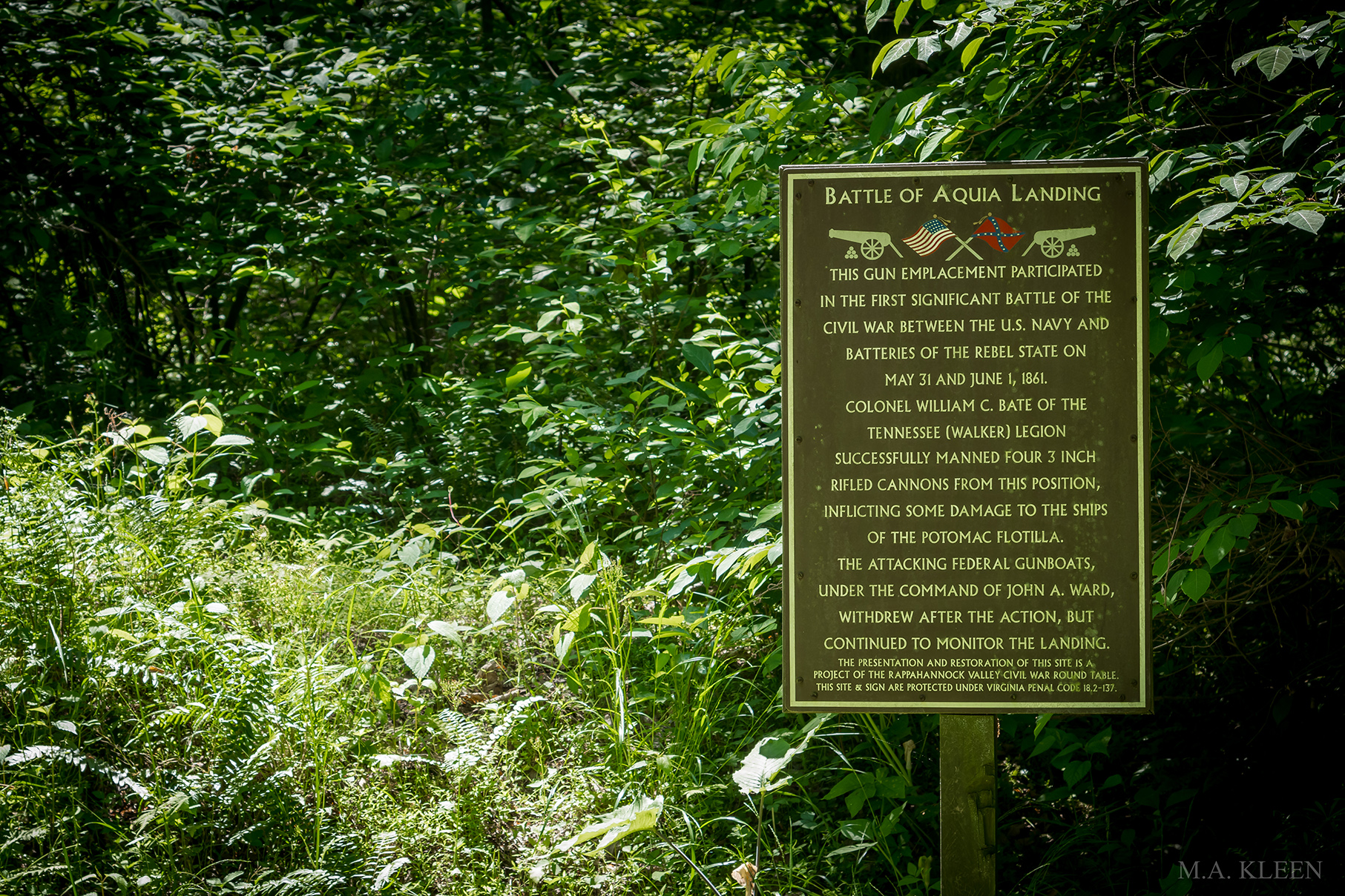 Action at Aquia Creek, Stafford, Virginia M.A. Kleen