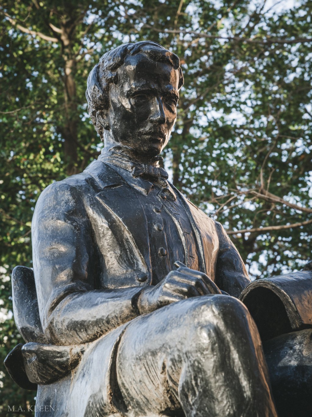Statue of Edgar Allan Poe at the Virginia State Capitol
